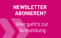 Pinkes Banner, Aufforderung Newsletter anmelden